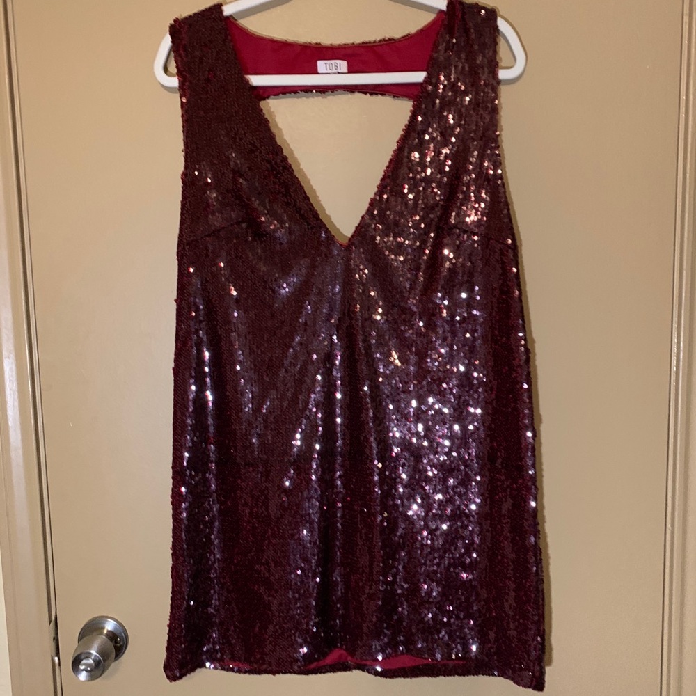 Maroon Sparkly Dress